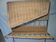 Vintage iron and rattan magazine holder