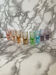 Set of 8 multicoloured liqueur/shooters - Art Deco style (MCM)