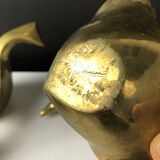 Suite de cendriers « cygnes » en bronze