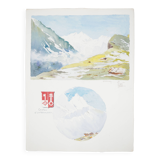 René LEVERD: Switzerland, Brüning Pass, Original signed watercolor