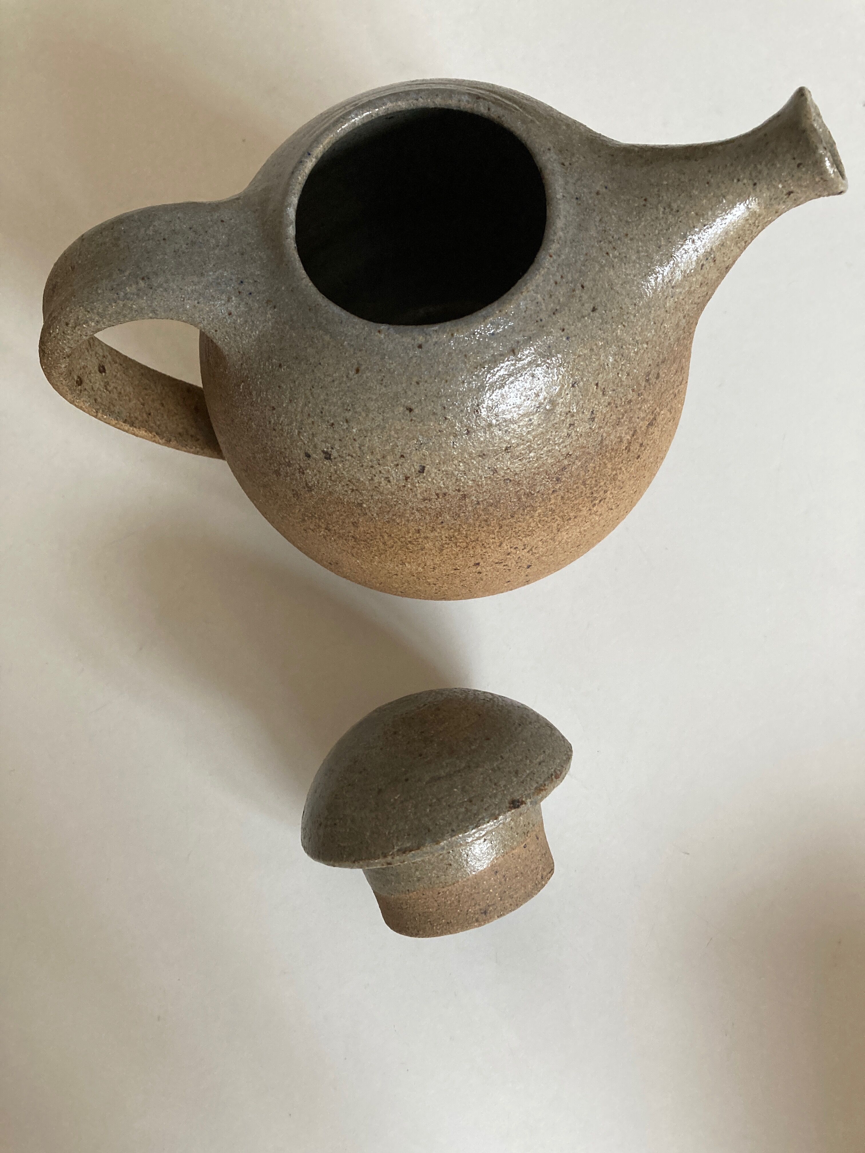 Modernist potter's sandstone teapot 1960