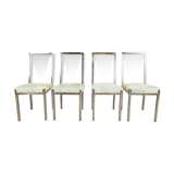 Metal and lucite dining chairs by Belgochrom, 1970s
