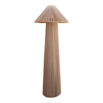 Off-white cotton hat floor lamp