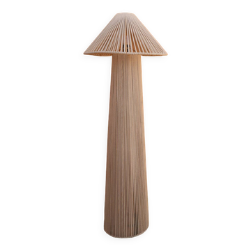 Off-white cotton hat floor lamp