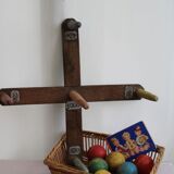 Set of 7 croquet wood balls