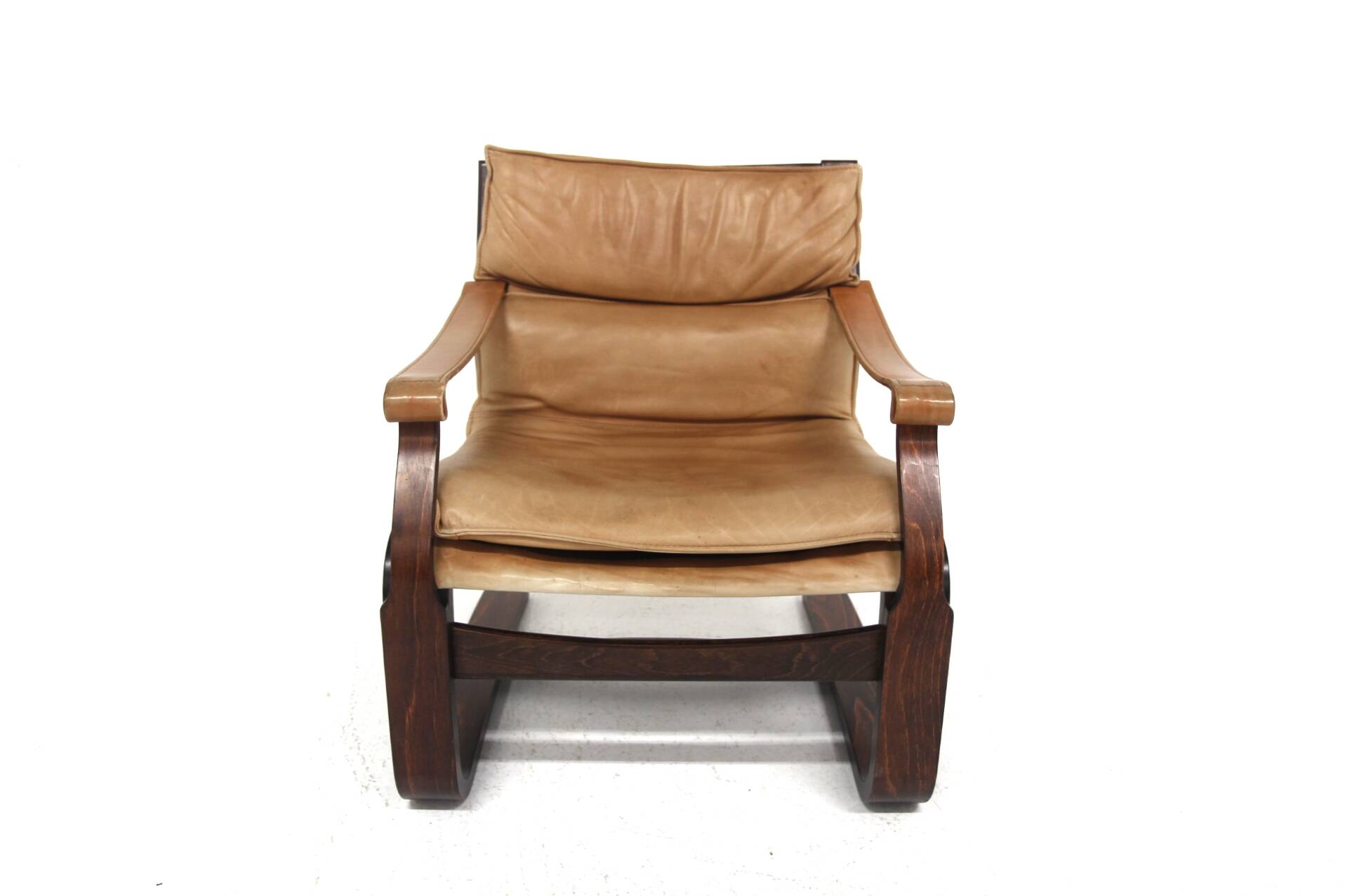 Scandinavian Nelo leather armchair, Norway, 1980