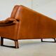 Vintage Danish Svend Skipper 3 person sofa in cognac leather 1970s