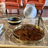 Hollywood regency round tray, Italy 1970s