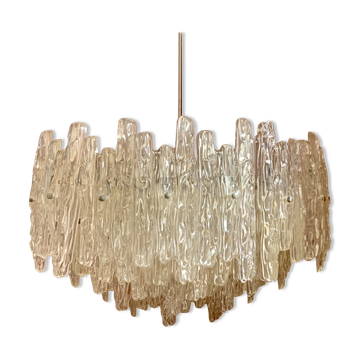 lUstre de plexi de verre de glace du milieu du siècle par Kalmar