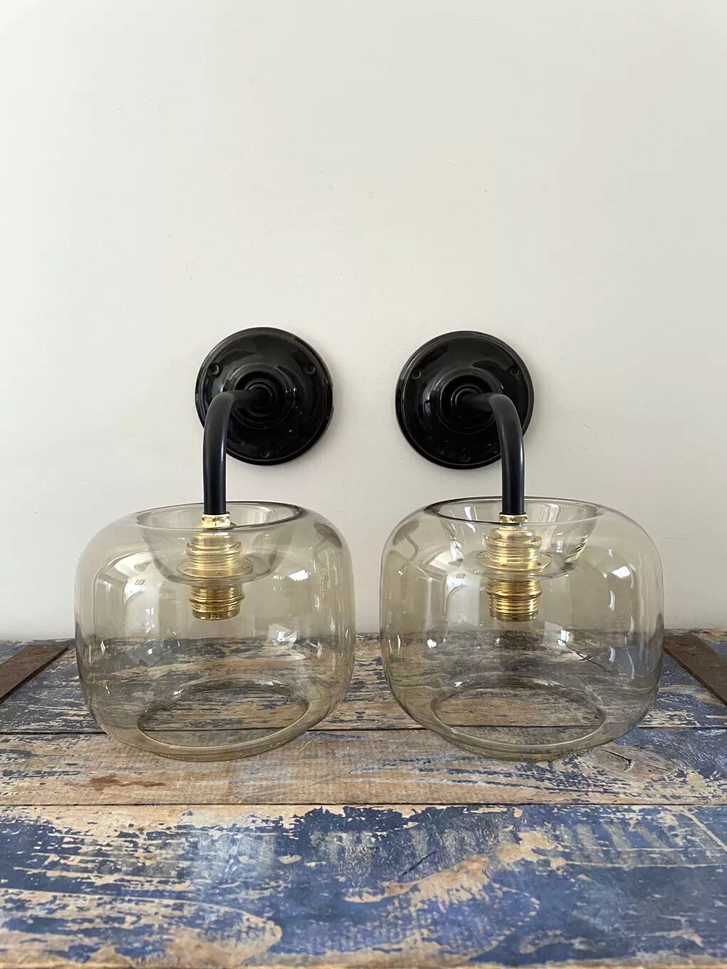 Set of two vintage wall sconces