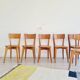 Série de chaises bistrot bois miel