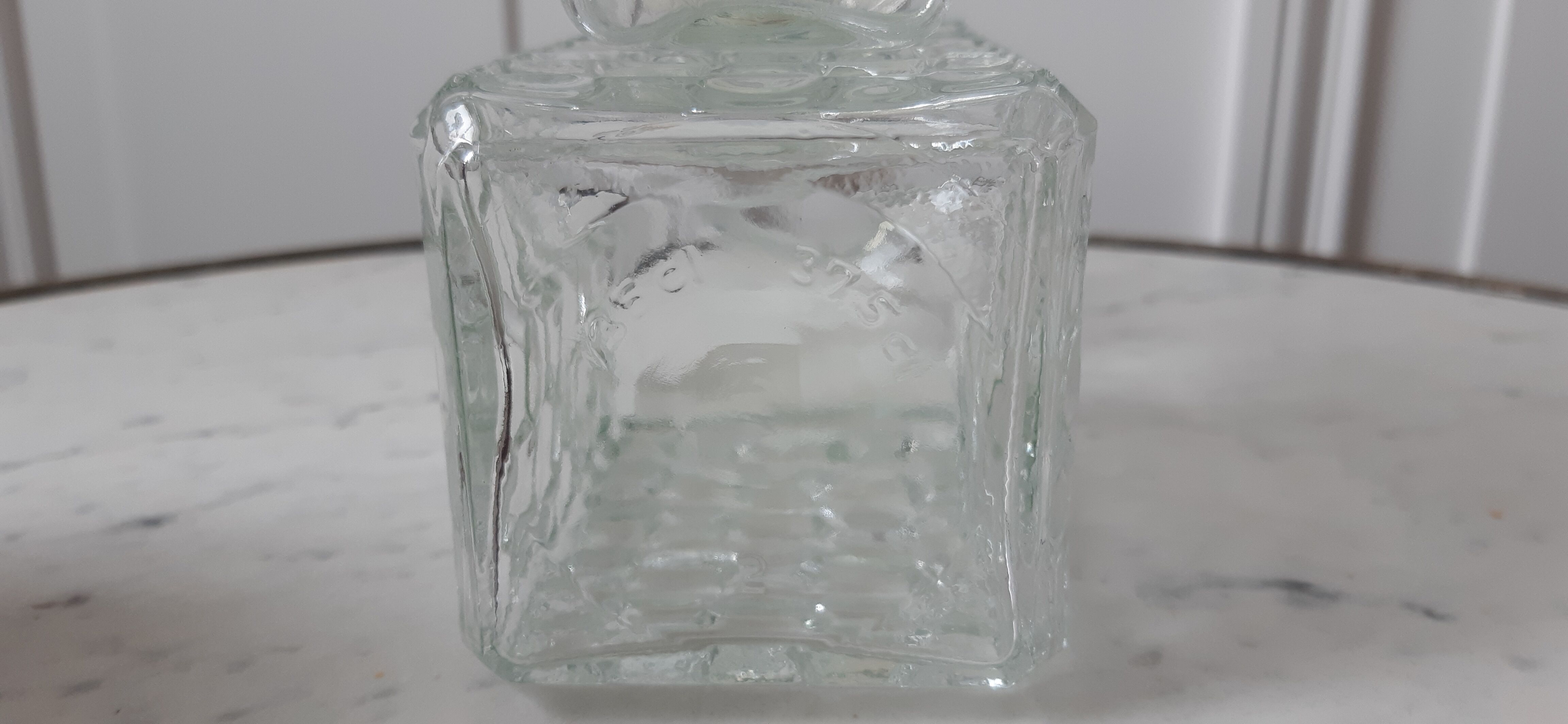 Glass whiskey decanter 70s