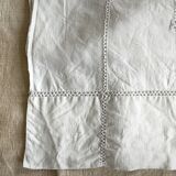 Antique linen sheet with CB or IB monogram