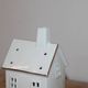 White and gold ceramic house lantern – Christmas light decoration