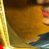 Oil on canvas dated 1854 depicting a portrait of a man signed