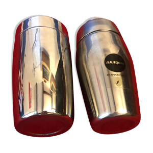 Lot de 2 shaker Design - acier inox