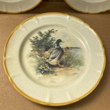 Set of 3 Old Ceramic Plates Decor H. ARNDT Rooster Hen & Duck #B188