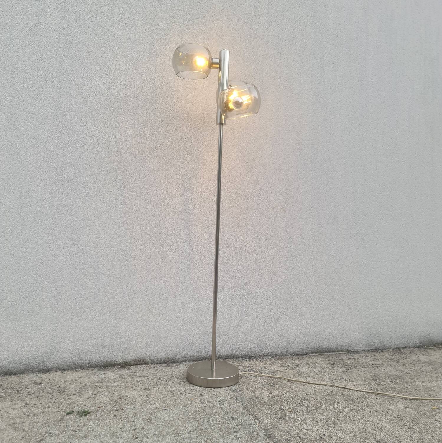 Vintage 1970s space age 3-light floor lamp