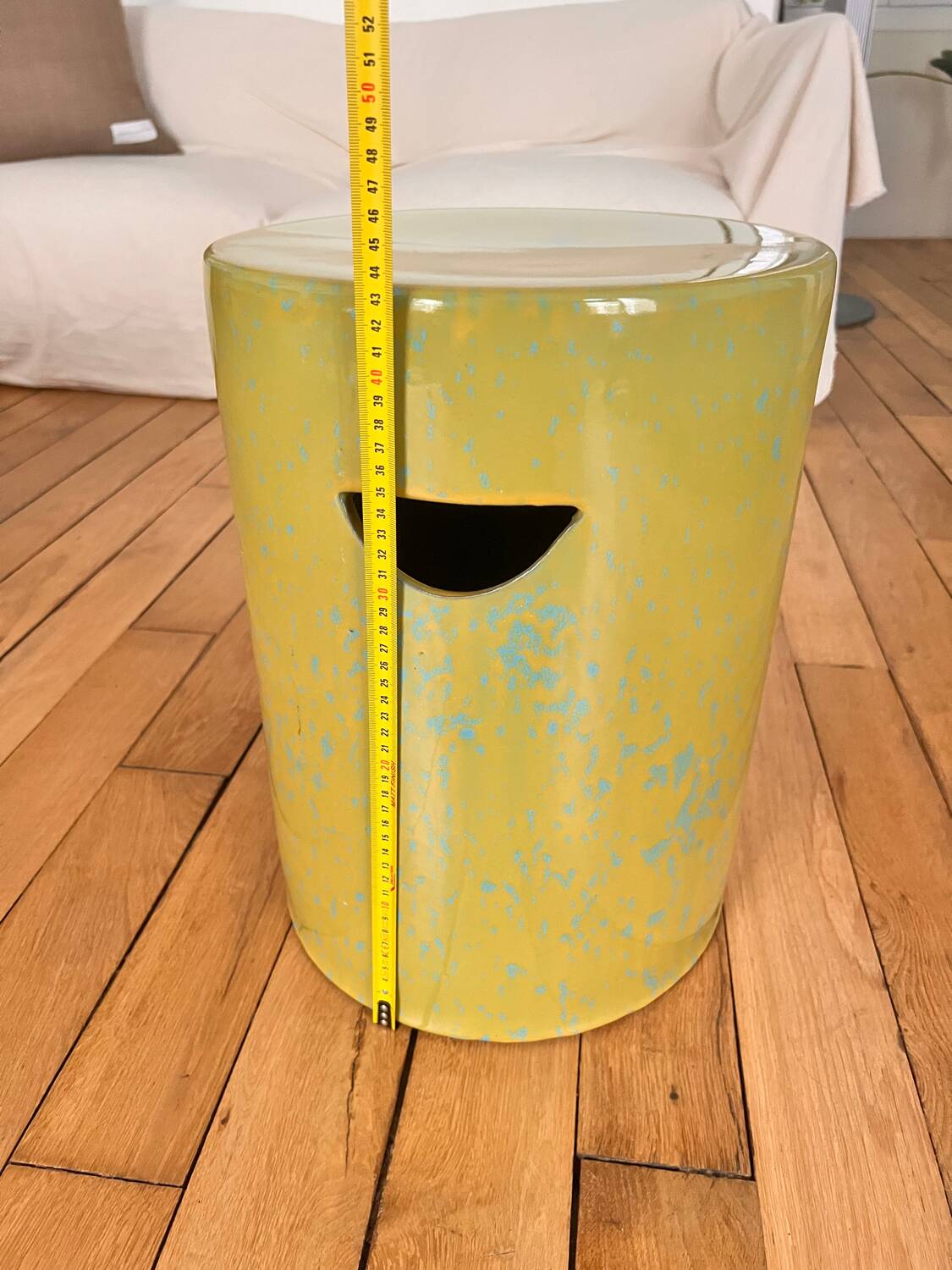 Tabouret céramique « Poésie » vert