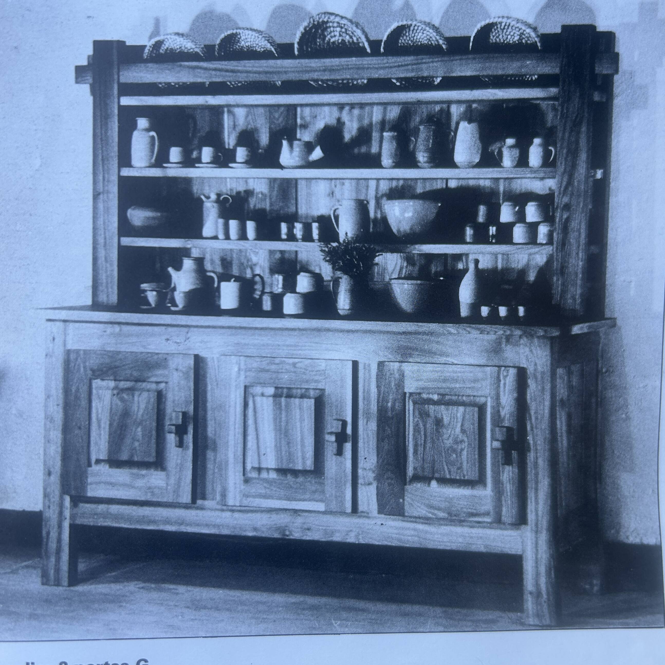 Buffet en ormeau Jean Touret et les Artisans de Lozère 1957