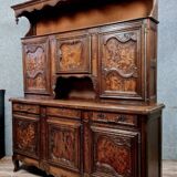 important Bressan two-body sideboard in walnut and burl circa 1880