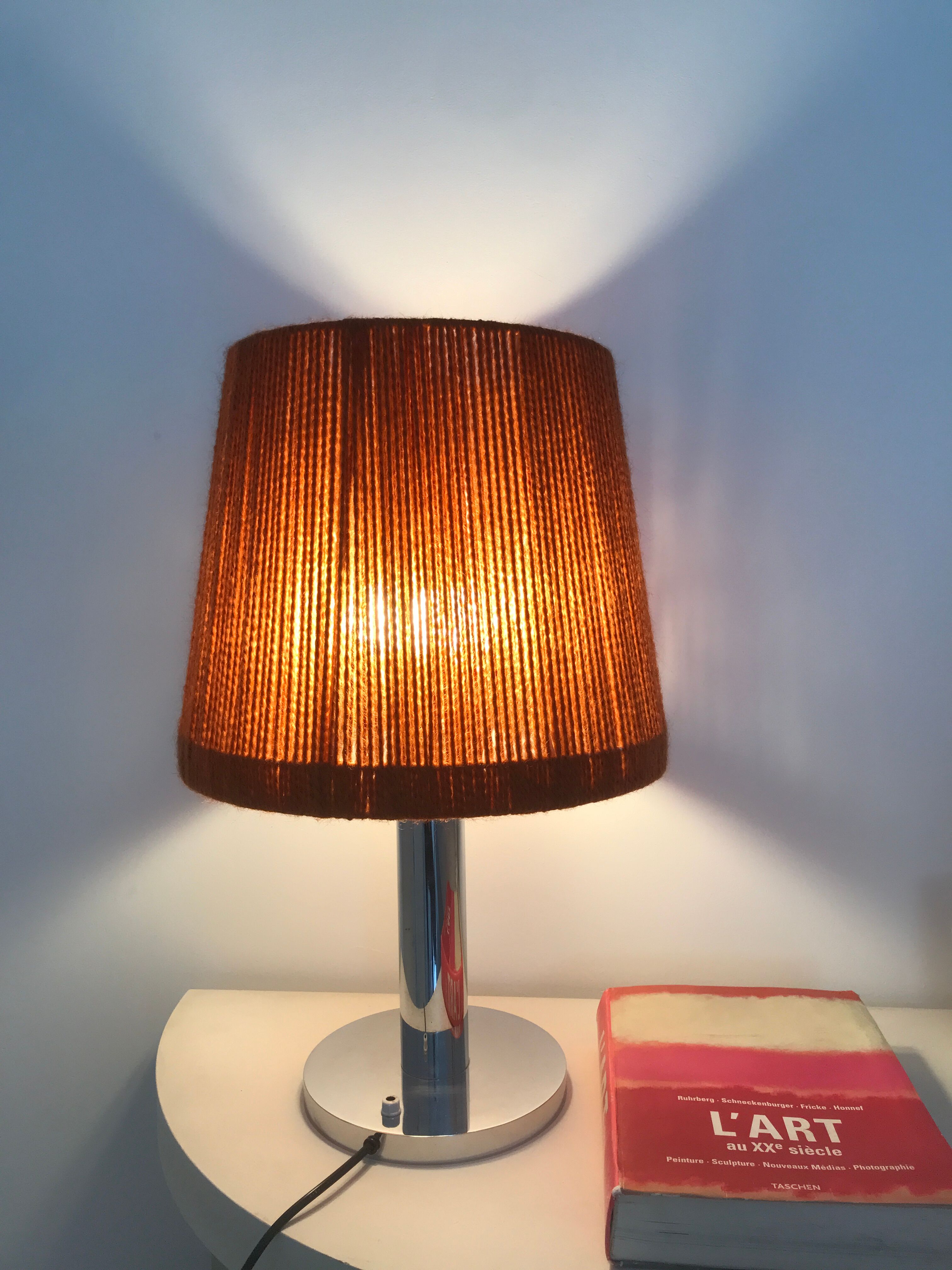 Orange wool lampshade