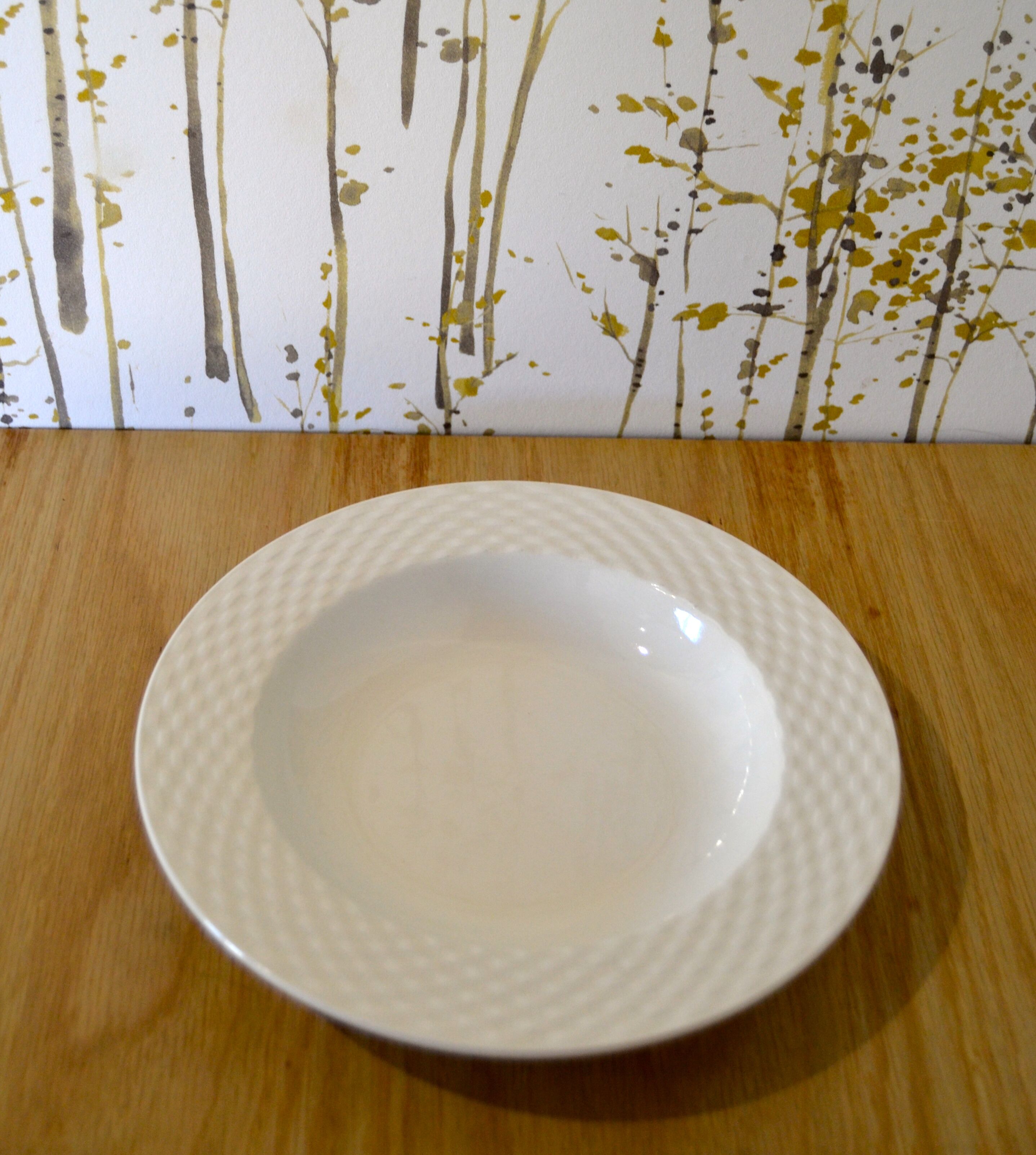 Suite of five soup plates, pagnossin ironstone, italy, vintage