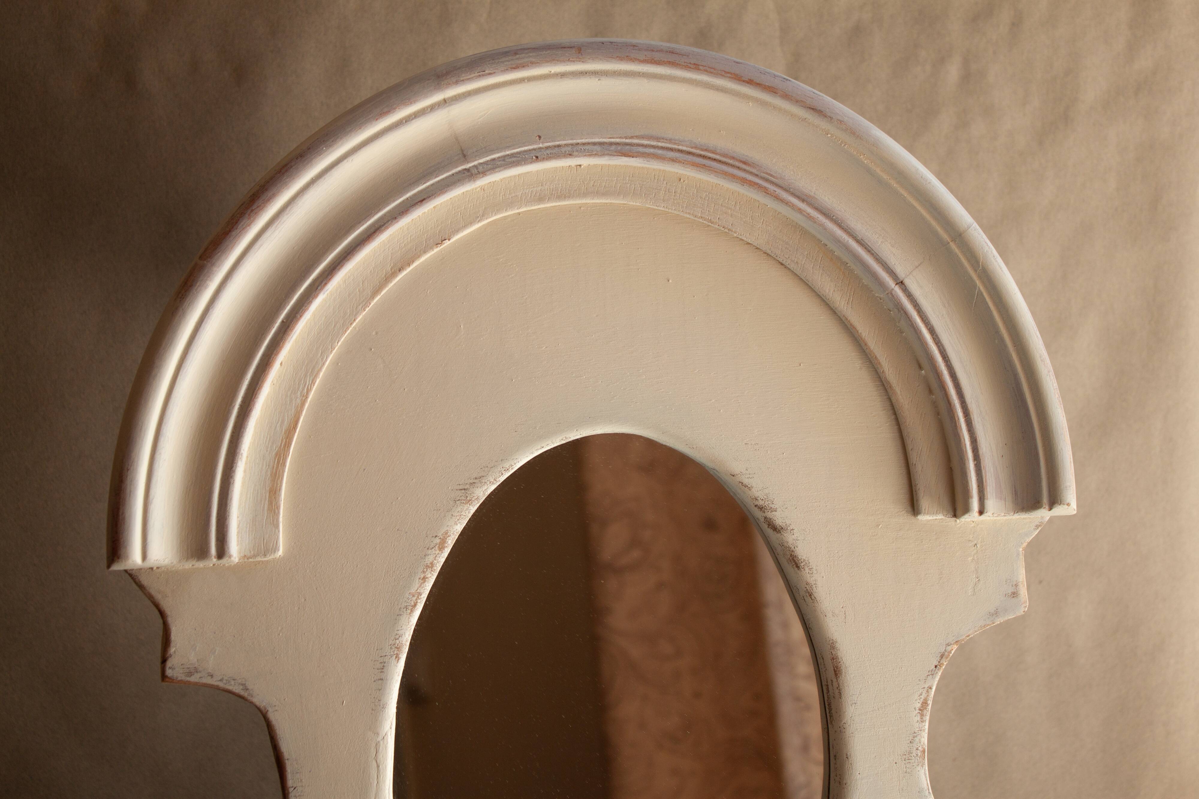 Vintage carved wooden mirror.