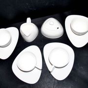 Alessi Design Colombina Style 4-Cup Porcelain Coffee Set
