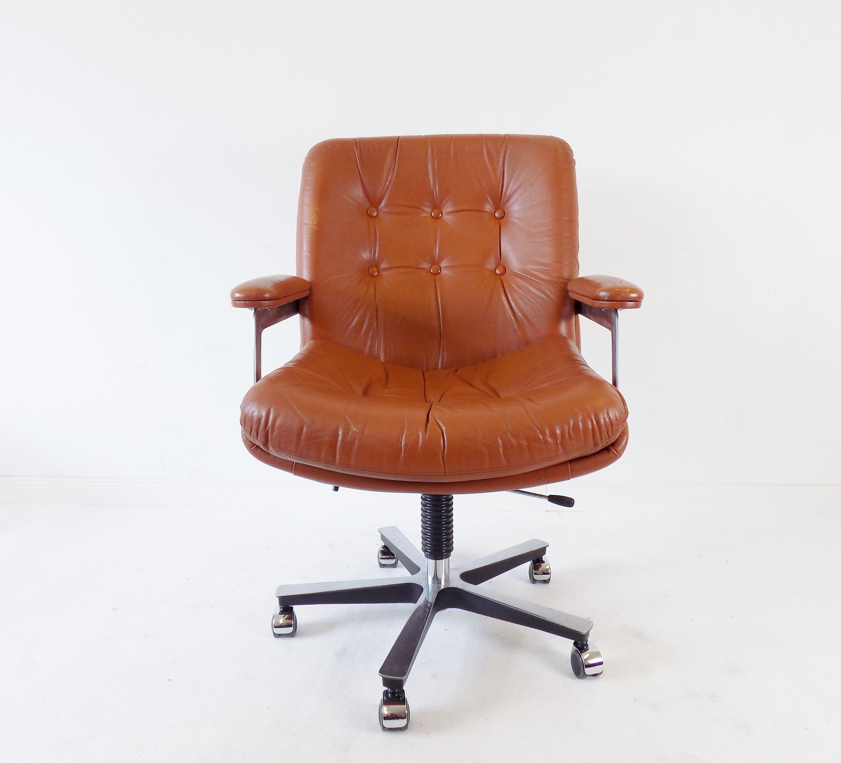 Ring Mekanikk leather office armchair 60's