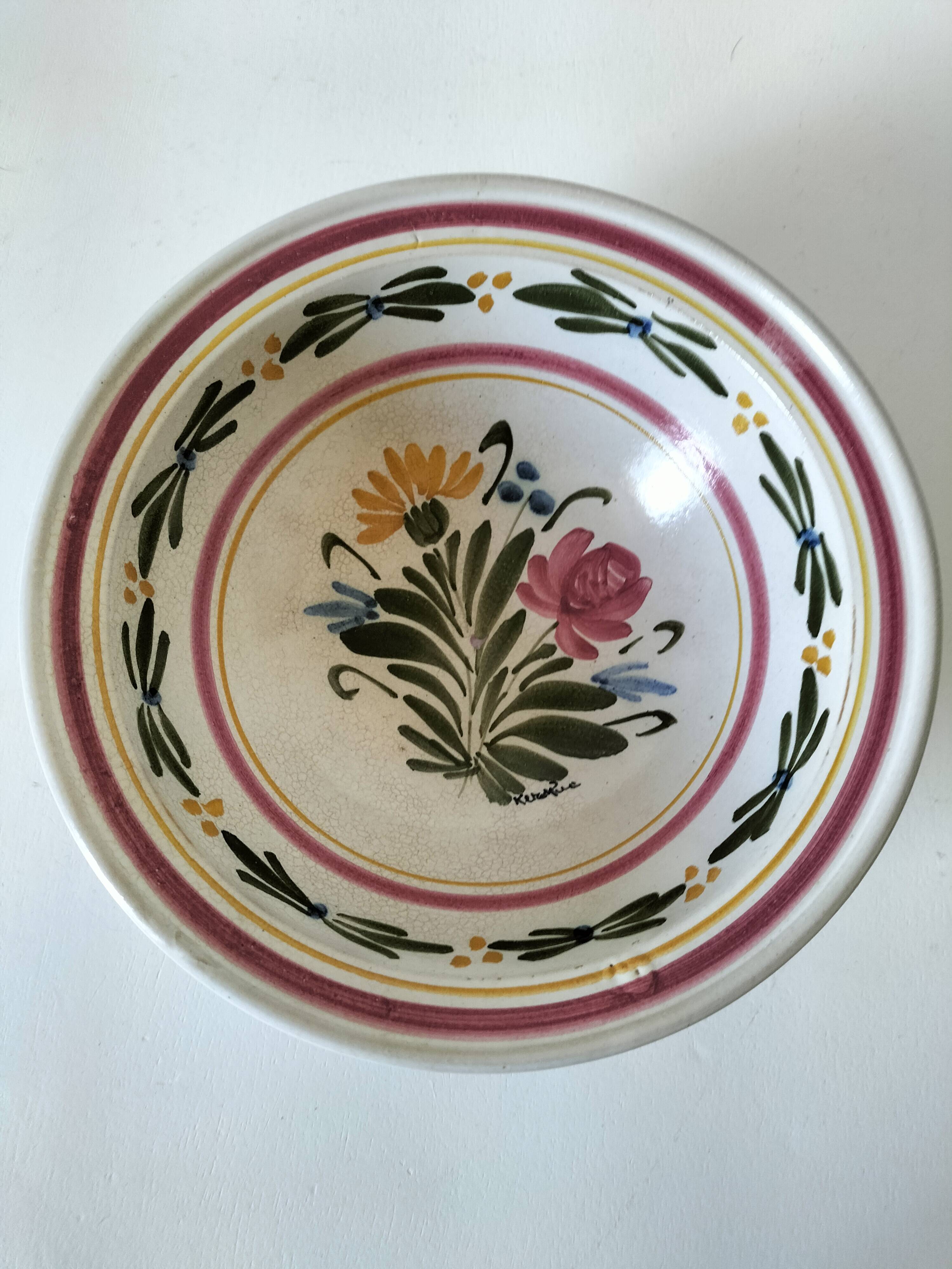 Small bowl Keraluc Quimper – hand-painted floral decoration