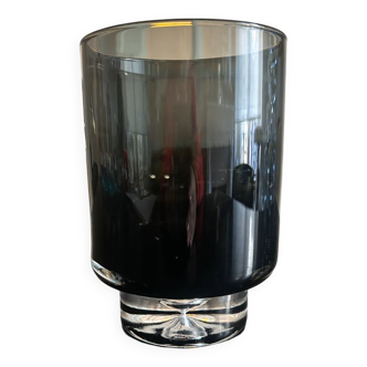 Bougeoir vintage en verre bullé