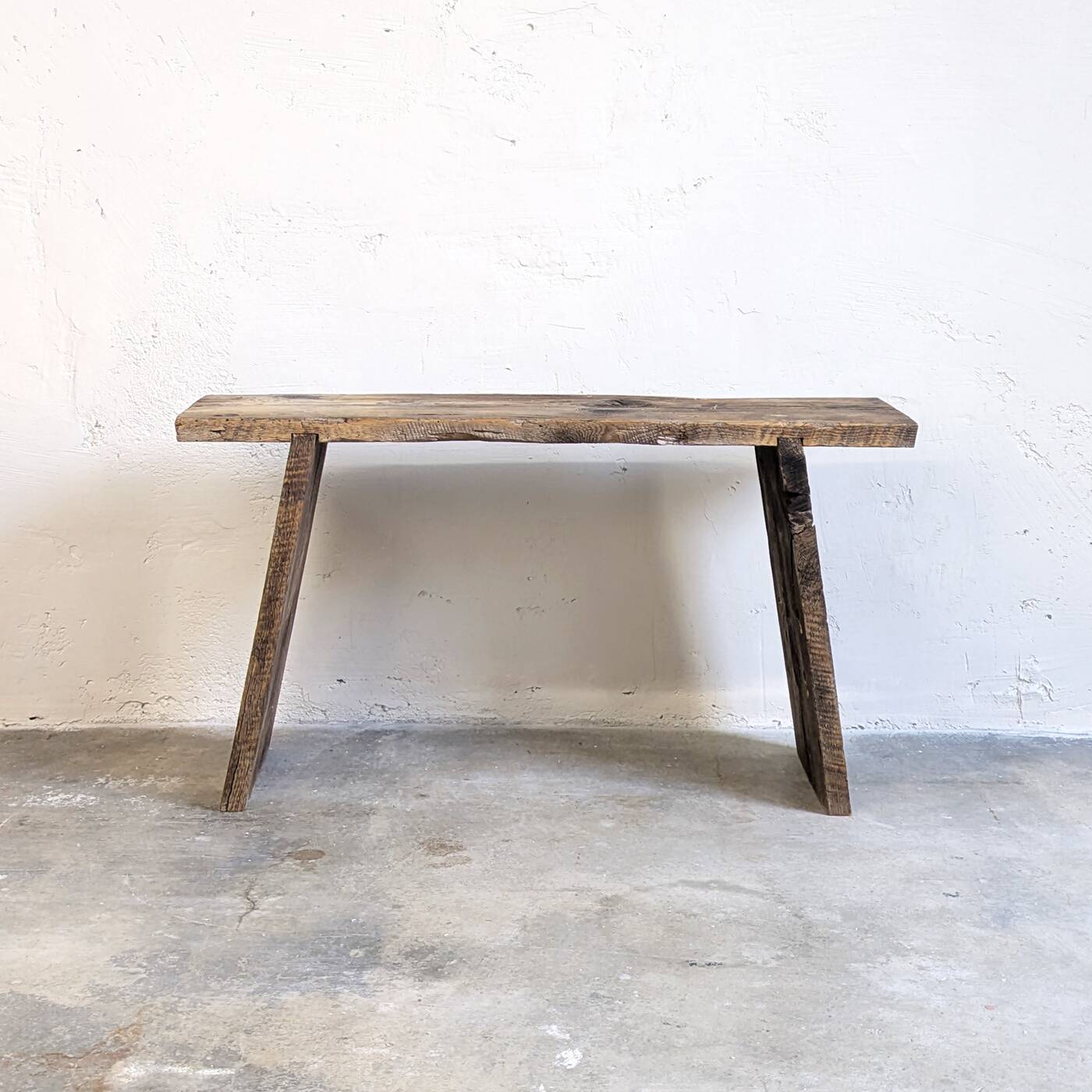 Raw wood bench