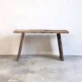 Raw wood bench