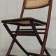 Chaises pliantes en bois et cannage, 80's
