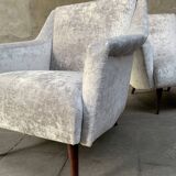 Pair of armchairs in velvet Fendi Casa