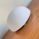 Applique murale plafonnier demi lune 20 cm verre opaline blanc LAMP-7398