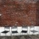 Set of 4 scoubidou chairs, "Melker" model, sled base (vintage IKEA)