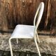 Lot 4 chairs Mallet-Stevens 60s white and wood-washed tube