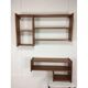 Suite of asymmetrical Scandinavian wall shelves 60s