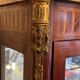 Louis XVI style display case in veneer marquetry, late 19th century
