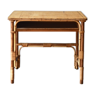 Rattan and wicker desk