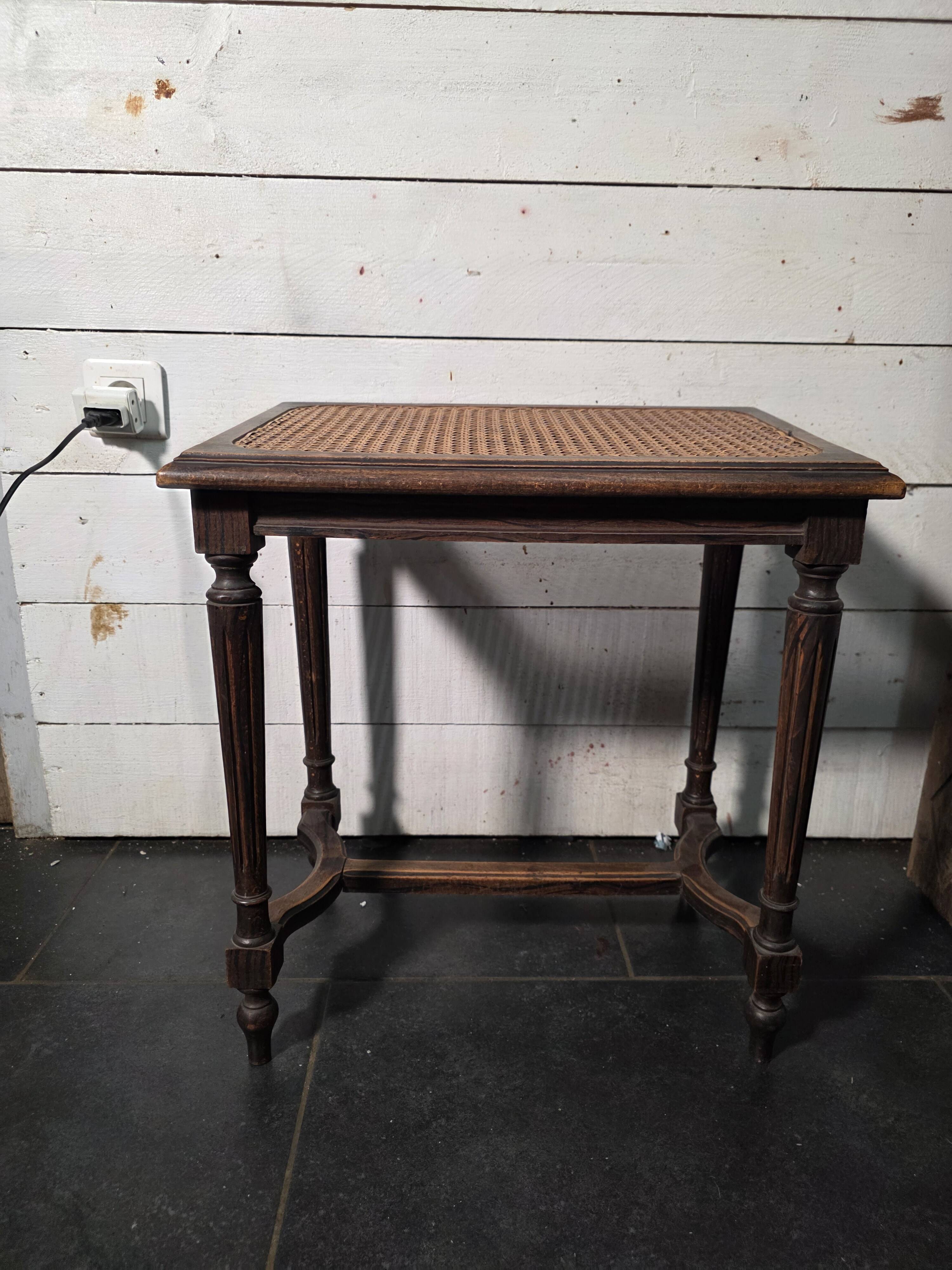 Louis XVI style piano stool in oak