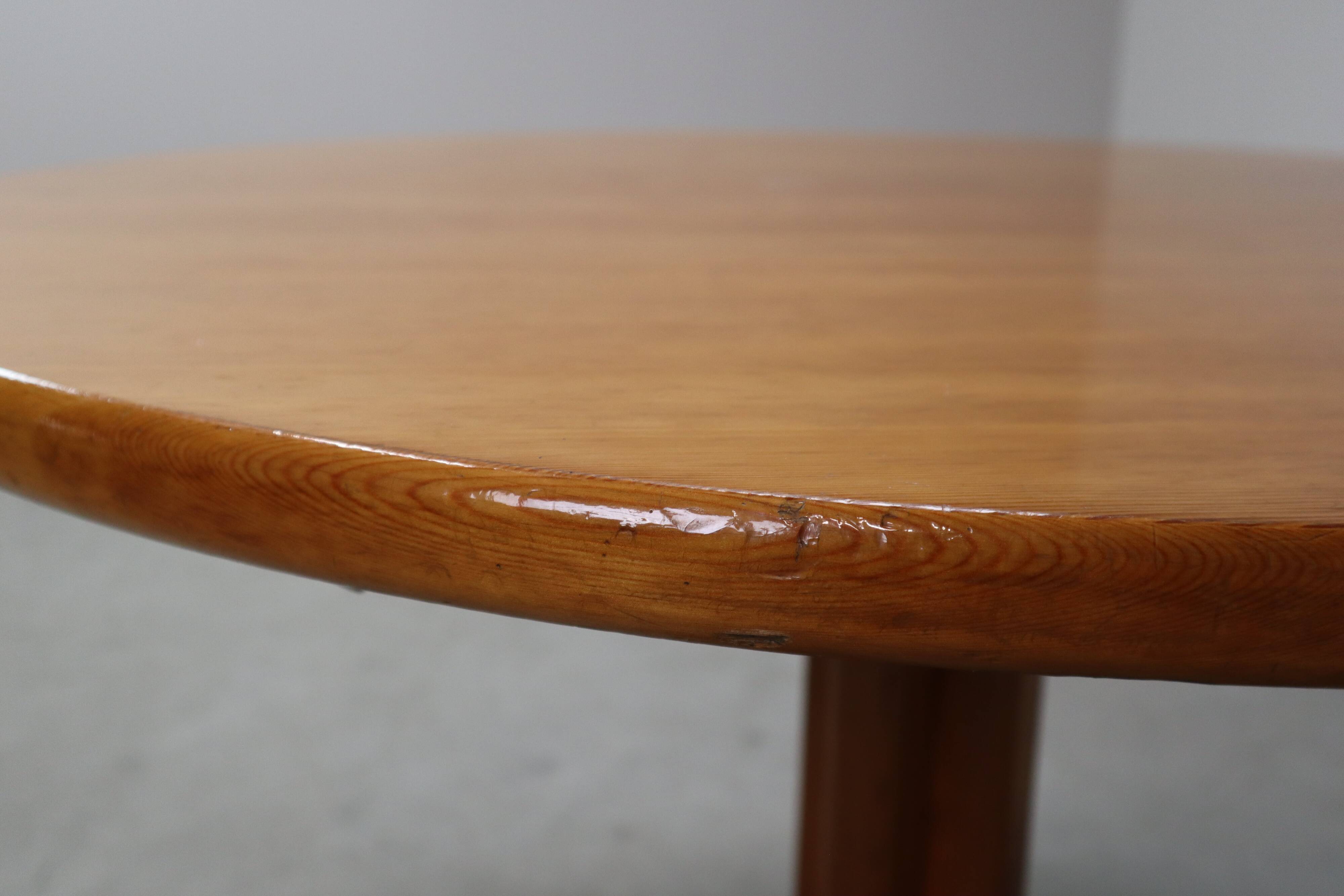 Scandinavian solid pine extendable dining table