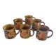 Six mugs en grès
