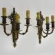 Magnificent Pair of Bronze Sconces with Louis XV Style Fire Pots. 1930s