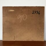 oil on pointillism landscape panel signed Hanriot 20th century