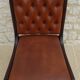 Chaise chic de style  Chesterfield Vintage à ossature bois et simili cuir
