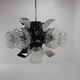 Chrome and glass chandelier, Czechoslovakia, 1960