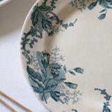 Pair of old flowered plates